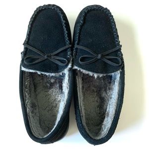 Faux-Fur Lined Women's Moccasin Slippers
